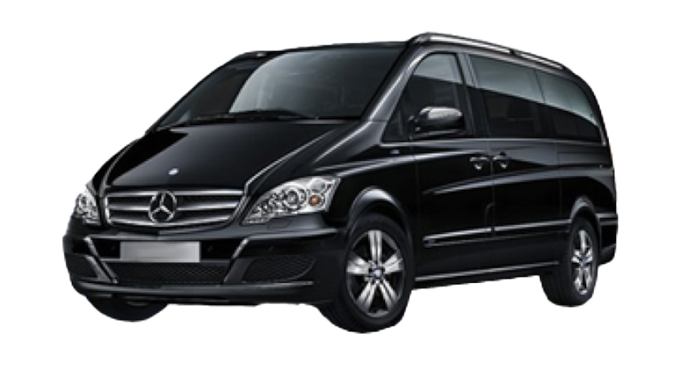 Front corner view of a typical luxury multipurpose vehicle